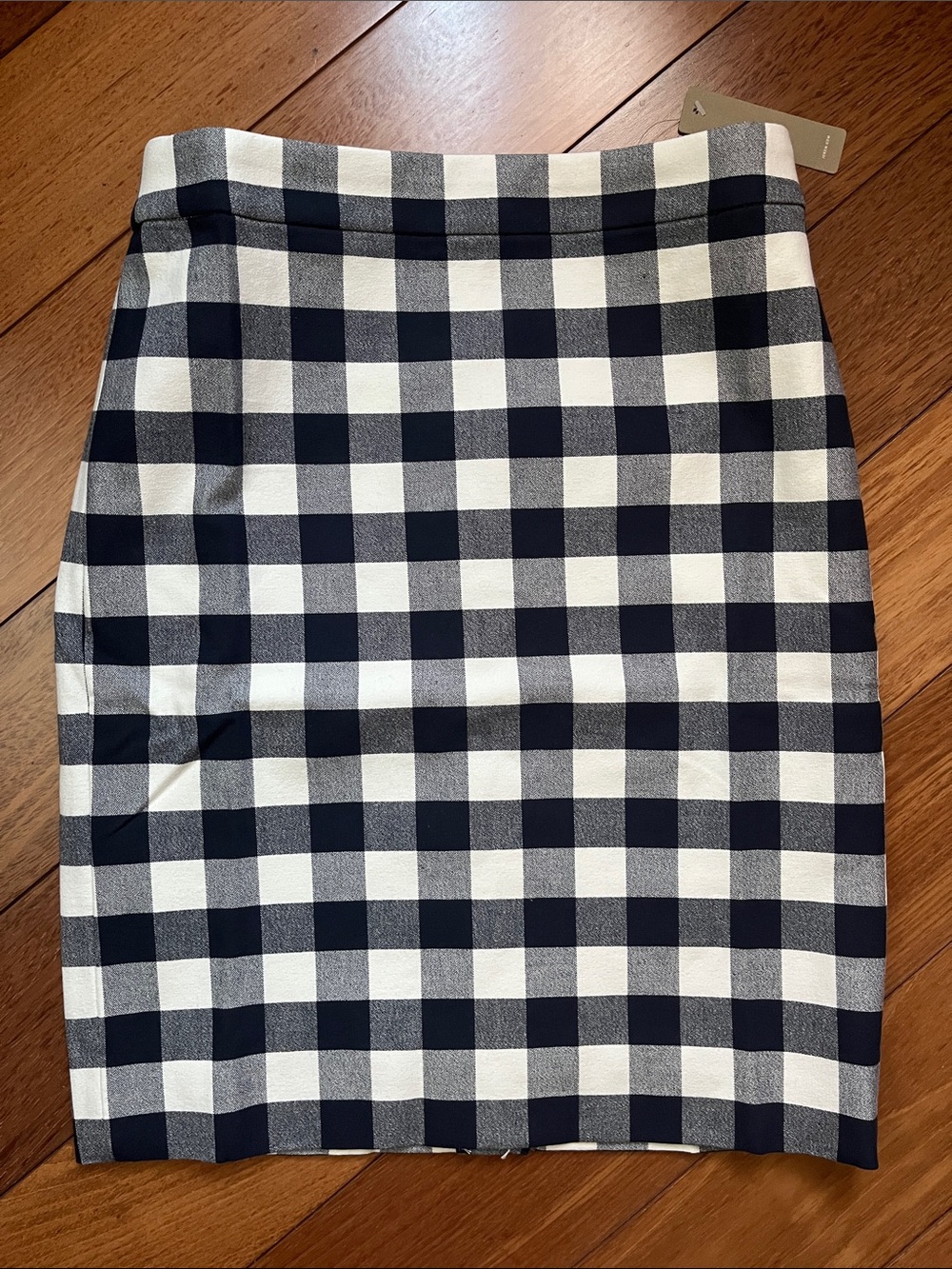 NWT J. Crew No. 2 Gingham Pencil Skirt